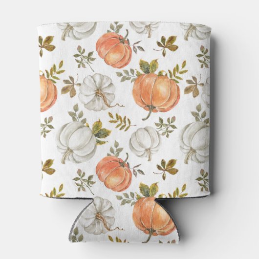 Fall Watercolor Pumpkin Pattern Dosenkühler (Rückseite)