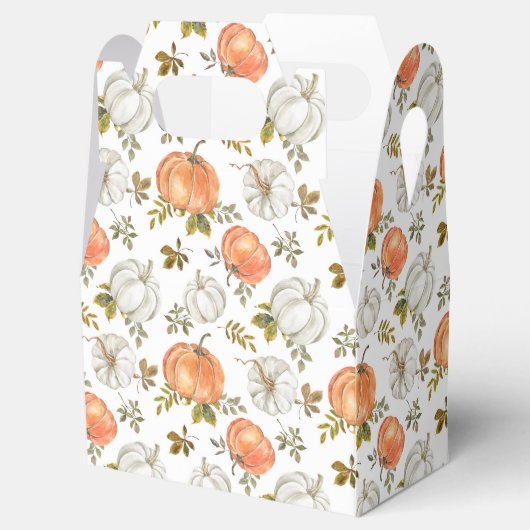 Fall Watercolor Pumpkin Pattern Geschenkschachtel (Geöffnet)