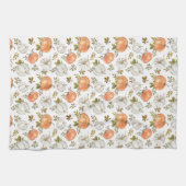 Fall Watercolor Pumpkin Pattern Geschirrtuch (Horizontal)
