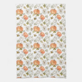 Fall Watercolor Pumpkin Pattern Geschirrtuch (Vertikal)