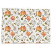 Fall Watercolor Pumpkin Pattern Große Geschenktüte (Rückseite)