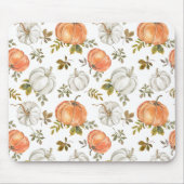 Fall Watercolor Pumpkin Pattern Mousepad (Vorne)