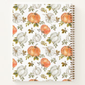 Fall Watercolor Pumpkin Pattern Notizblock (Rückseite)