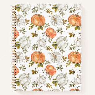 Fall Watercolor Pumpkin Pattern Notizblock