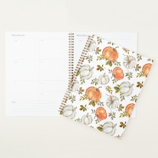 Fall Watercolor Pumpkin Pattern Planer (Anzeige)