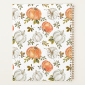 Fall Watercolor Pumpkin Pattern Planer (Rückseite)