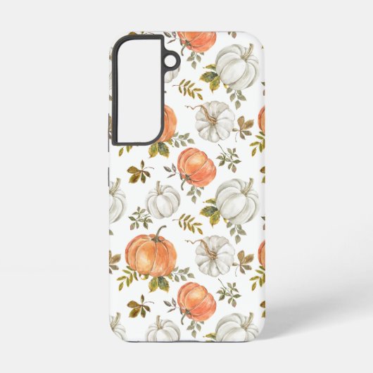 Fall Watercolor Pumpkin Pattern Samsung Galaxy Hülle (Rückseite)
