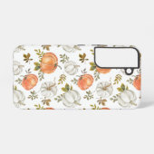 Fall Watercolor Pumpkin Pattern Samsung Galaxy Hülle (Rückseite (Horizontal))