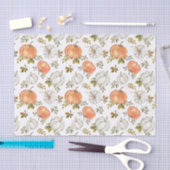 Fall Watercolor Pumpkin Pattern Seidenpapier (Handwerk)
