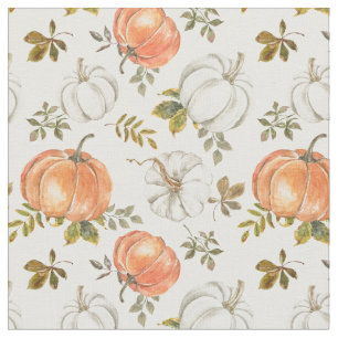 Fall Watercolor Pumpkin Pattern Stoff