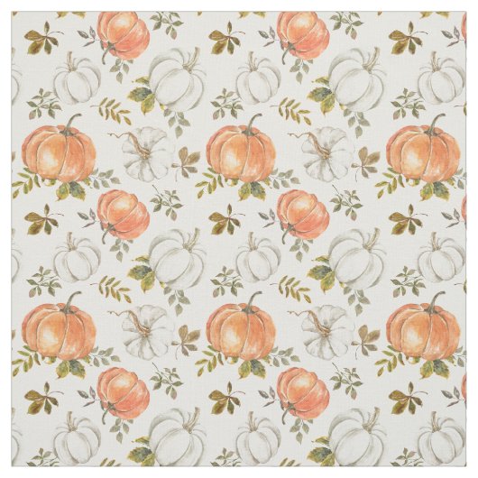 Fall Watercolor Pumpkin Pattern Stoff (Muster)