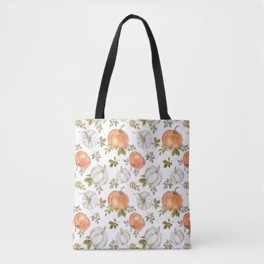 Fall Watercolor Pumpkin Pattern Tasche (Vorderseite)