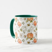 Fall Watercolor Pumpkin Pattern Tasse (Vorderseite Links)