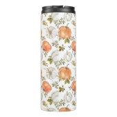 Fall Watercolor Pumpkin Pattern Thermosbecher (Rückseite)