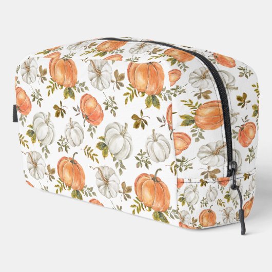 Fall Watercolor Pumpkin Pattern Waschbeutel (Rechte Ecke)