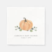 Fall Watercolor Pumpkin Serviette (Vorderseite)
