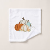 Fall Watercolor Pumpkins Badhandtuch Set (Waschlappen)