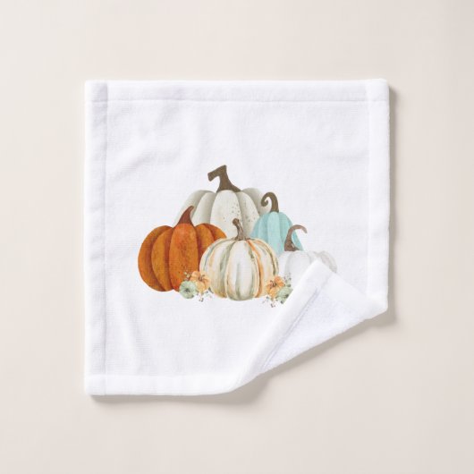 Fall Watercolor Pumpkins Badhandtuch Set (Waschlappen)