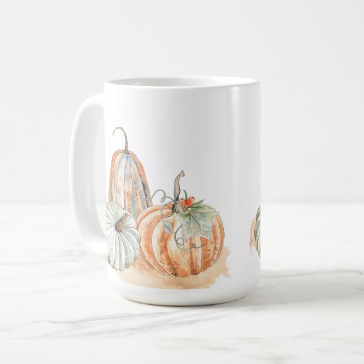 Fall Watercolor Pumpkins Kaffeetasse (Vorderseite Links)