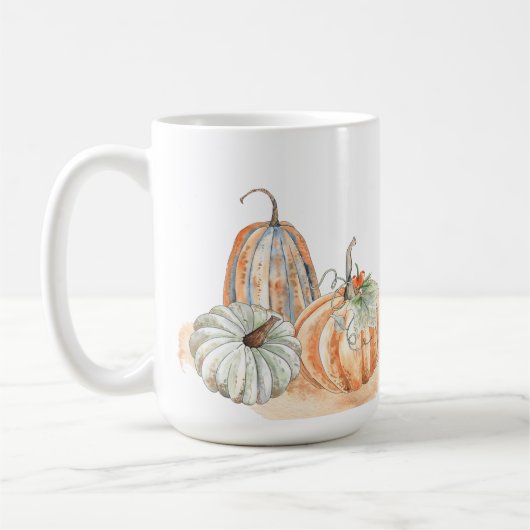 Fall Watercolor Pumpkins Kaffeetasse (Links)
