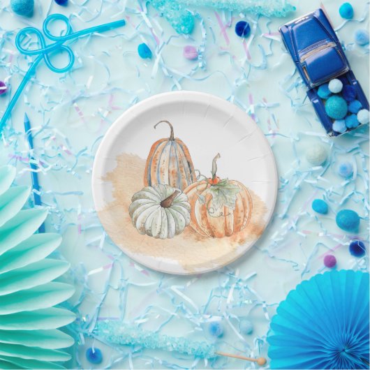 Fall Watercolor Pumpkins Pappteller (Party)