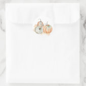 Fall Watercolor Pumpkins Runder Aufkleber (Tasche)