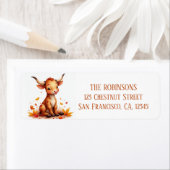 Fall Watercolor Texas Longhorn Calf (Insitu)