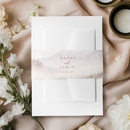 Fall Watercolor Wildflower Mountain Rustic Wedding Einladungsbanderole