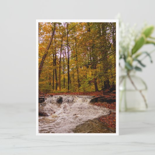 Fall Waterfall Feiertagskarte (Stehend Vorderseite)