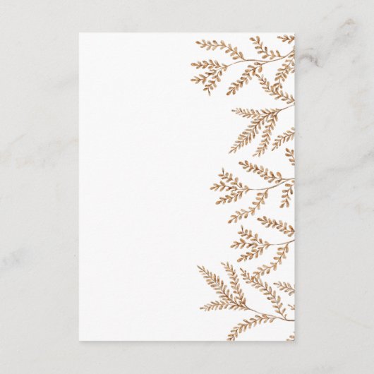 Fall Wedding Begleitkarte (Rückseite)