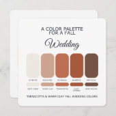 Fall Wedding Color Palette 2026 Card Einladung (Vorne/Hinten)