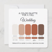 Fall Wedding Color Palette 2026 Card Einladung (Rückseite)