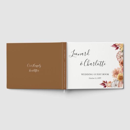 Fall Wedding Guests Book keepsake Gästebuch (Voll)