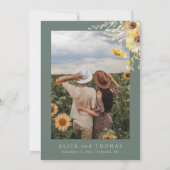 Fall Wedding Invitation, Sunflower Wedding Invite Einladung (Rückseite)