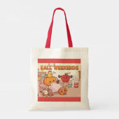 Fall Weekend Tote Bag - Gemütlicher saisonaler Sho Tragetasche (Rückseite)