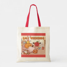 Fall Weekend Tote Bag - Gemütlicher saisonaler Sho