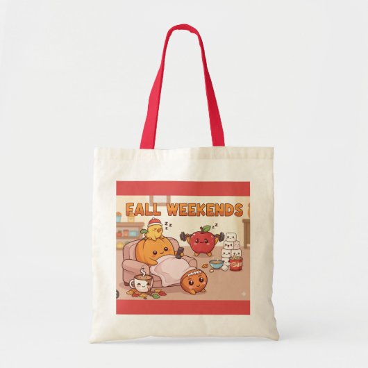 Fall Weekend Tote Bag - Gemütlicher saisonaler Sho Tragetasche (Vorne)