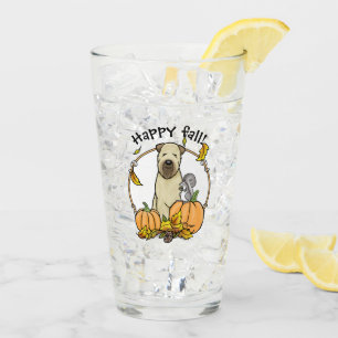 Fall Wheaten Terrier (Wheaten 1b2) Pumpkins Niedli Glas