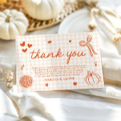 Fall Whimsical ein wenig Süsse Pie Danke Karte