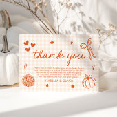 Fall Whimsical eine kleine Süsse Pie Baby Dusche Dankeskarte