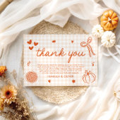 Fall Whimsical eine kleine Süsse Pie Baby Dusche Dankeskarte