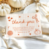 Fall Whimsical eine kleine Süsse Pie Baby Dusche Dankeskarte