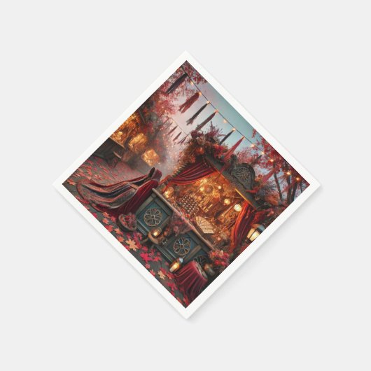 Fall Whimsigoth verzauberte Fayre Découpage Serviette (Ecke)