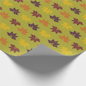 Fall Whimsy - Schöne Erntedank-Blätter Geschenkpapier (Ecke)