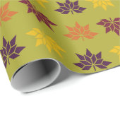 Fall Whimsy - Schöne Erntedank-Blätter Geschenkpapier (Rolleneckpunkt)
