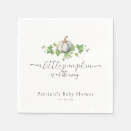 Fall White Pumpkin Baby Dusche Napkins Serviette