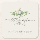 Fall White Pumpkin Baby Duschplatz Untersetzer (Vorderseite)