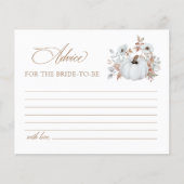 Fall White Pumpkin Brautparty Advisor Card (Vorderseite)