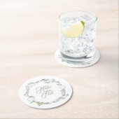 Fall White Pumpkin & Greenery Round Paper Unterset Runder Pappuntersetzer (Vor Ort)