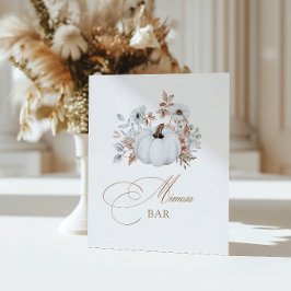 Fall White Pumpkin Mimosa Bar Sockelschild